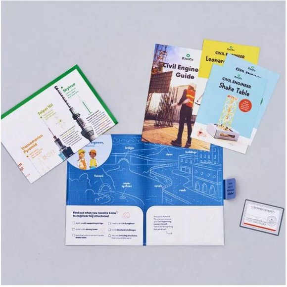 KiwiCo Civil Engineer Starter Kit Craft Science Set Kiwi Co. STEM Engineering Sh - Picture 3 of 16
